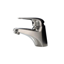 Hot and Cold Water Faucet Bathroom Countertop Basin Mixer Tap Single Handle Sense Faucets Single Hole Graphic Design Brushed